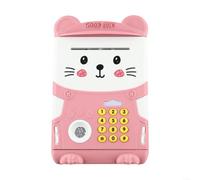 Tirelire ATM Enfant avec Mot de Passe Électronique(Light Pink)