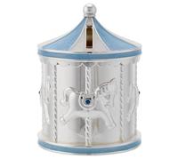 Tirelire Bagutta. Tirelire carrousel 8 x 13 bleu. La référence est : B 4224 A