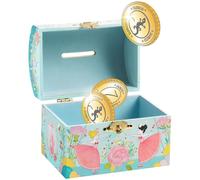 Djeco - Tirelire Ballerine - Bois multicolore - 12 x 10 x 8,2 cm