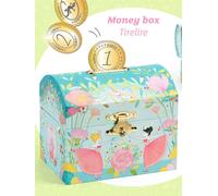 Djeco - Tirelire Ballerine - Bois multicolore - 12 x 10 x 8,2 cm