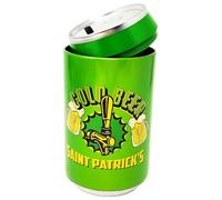 Tirelire Bière verte « Cold Beer Saint Patrick » en métal Étain ouvert 16 x 8 cm