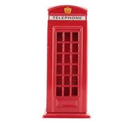Tirelire cabine téléphonique londonienne en métal rouge, 140 x 60 x 60 mm