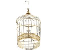 TIRELIRE CAGE MÉTALLISÉ 20X31CM OR