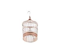 TIRELIRE CAGE OISEAU MÉTAL Ø20CM 31CM ROSE GOLD