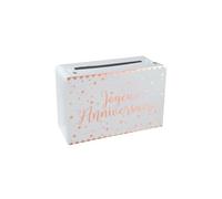 Santex Tirelire en carton Anniversaire 24 x 16 x 10 cm Rose Gold