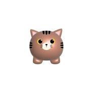 I-TOTAL® - Tirelire drôle décoratif/porte-monnaie en plastique (CHAT BRUN)