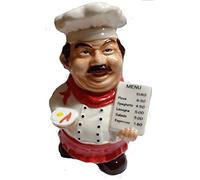 - Tirelire - Chef de partie - Maître - cuisinier - Restaurant - Figurine - Boîte d'argent grand-e taille format ceramique