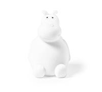 Tirelire cochon hippopotame en PVC avec corps doux aux couleurs vives. Petite tirelire originale pour enfants avec bouchon. Tirelire de voyage légère et résistante (blanc)