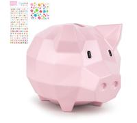 Tirelire cochon rose pour fille, caisse de vacances, tirelire pour adultes, enfants, cadeau pour garçons et filles