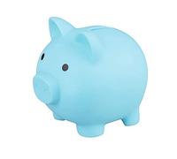 Tirelire cochon, tirelire mignonne en plastique, cochon argent tirelire cadeau pour garçons filles enfants (bleu)