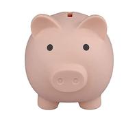 Tirelire Cochon, Tirelire Mignonne en Plastique, Tirelire d'argent De Cochon pour Enfant, Tirelire de Voyage Tirelire D'économie Cadeau pour Garçons Filles Enfants (Blanc Rose)
