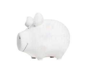 Tirelire Cochon Vierge Blanche en céramique, Petite Taille