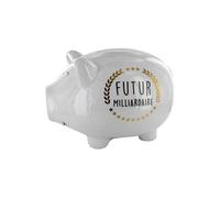 Tirelire Cochon XXL en Céramique Blanche - BABE -