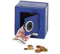 Goki - 2041889 - Tirelire en Métal avec Fermeture Codée - Bleu