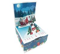 Tirelire de Noël, boîte cadeau créative pour tirelire, boîte cadeau pop-up, boîte cadeau avec lumière et musique, tirelires de Noël, boîte à billets pour argent, boîte à monnaie lumineuse pour