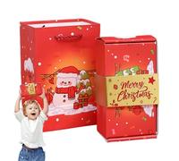 Tirelire de Noël, tirelire pliable de Noël, 16 pièces Merry Christmas Money Roll Holder Pop Out Box - Célébration de la saison Rebondissant Tirelire pour les amis de la famille, la famille