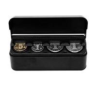 Tirelire de voiture, porte-monnaie de voiture Baceyong, mini-organisateur de pièces de rangement noir - distributeur de compteur d'argent de voiture universel, boîte de rangement