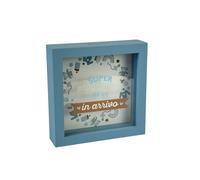 Tirelire décorative Cadre Bleu 16 x 16 cm, Design à Venir avec Motifs bébé