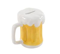 Tirelire décorative sur le thème de la restauration rapide, motifs hamburger, hot dog et bière, style américain (jarre bière)