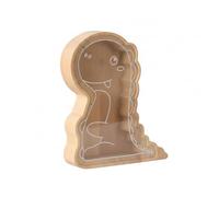 Tirelire Dinosaure Bois avec Vitre Acrylique Transparente Boîte à Épargne | Enfants Cadeau Anniversaire Garçon Fille Décoration Chambre Enfant Tirelire à Vis Démontable