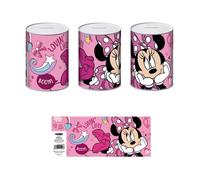 DISNEY MINNIE - Tirelire en métal 7,5 x 7,5 x 10 cm Rose G