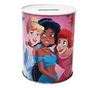 Tirelire Disney Princesses Cendrillon Ariel Jasmine en métal non ouvrable 11 x 9 cm