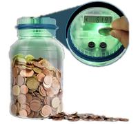 Tirelire Economiser Argent Banque Pièce de Monnaie Compteur Numérique Automatique, Grande Capacité