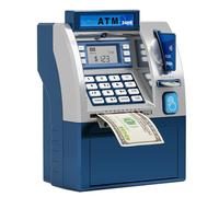 Tirelire Electronique ATM Automatique Pour Enfants Avec Carte Grande Capacité, Dépôt Pièces/Billets, Objectifs D’Épargne Et