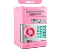 Tirelire Électronique Automatique Pour Pièces De Monnaie,Mini Coffre-Fort,Boîte D'économie D'argent,Compteur De Mot De Passe,Serrure À Clé À Code,Cadeau Pour Enfant - Type Pink