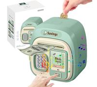 Tirelire Électronique Enfant 3-12 Ans, Tirelire pour Enfants, Coffre-Fort Électronique avec Cmpreinte, avec Musique, Digitale Coffre-Fort Enfant avec Code Jouet Tirelire Argent ATM Cadeau Fille