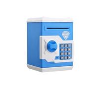 Tirelire Electronique Enfant Sécurisée Avec Rouleau Automatique Blanc Bleu