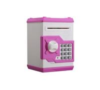 Tirelire Electronique Enfant Sécurisée Avec Rouleau Automatique Blanc Rose