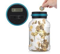 Tirelire Electronique Euros Tirelire Numérique Compteur Avec Écran LCD Pour Enfant Adulte, Grand Bocal Tirelires De Compteur Numérique 1,8 L Grande Capacité Coin Comptant Money Box, Plus De 800 Pièces