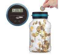 Tirelire Electronique Euros Tirelire Numérique Compteur Avec Écran LCD Pour Enfant Adulte, Grand Bocal Tirelires De Compteur Numérique 1,8 L Grande Capacité Coin Comptant Money Box, Plus De 800 Pièces