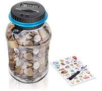 Tirelire Electronique, Numérique Tirelire EUR Compteur, Automatique Coin Comptant Money Box pour Enfants et Adulte, 1,8L