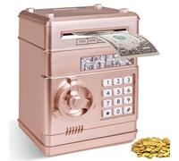 Tirelire électronique pour enfants à partir de 3 ans, code électronique de mot de passe, coffre-fort ATM avec mode musique, tirelire électronique numérique pour enfants, jouet à défilement automatique