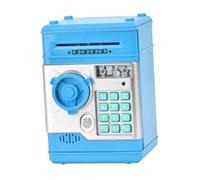 Tirelire électronique pour Enfants avec Code de Sécurité, Machine ATM pour L'apprentissage, Bleu Clair