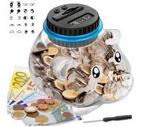 Tirelire Electronique, Tirelire numérique avec écran LCD Automatique Comptant Money Box, 1,8L pour Enfants, pour Noël, Anniversaire