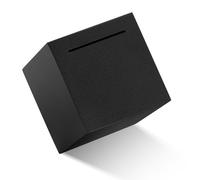 Tirelire en Acier Inoxydable pour Adultes et Enfants - Grande Capacité 10000 Euros - Doit Être Cassée pour Être Ouverte - 12cm x 12cm - Noir