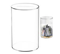 Tirelire en acrylique transparent - Incassable - Ronde - Durable - Incassable - 9 x 9 x 15 cm