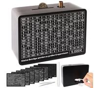 Tirelire en Bois 500 1000 2000 3000 5000 10000 Euro Boite Economie Argent Qui Ne s'Ouvre Pas Tirelire Japonaise Money Box avec Objectif d'épargne pour Adultes et Enfants - (Noir)