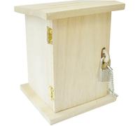 Tirelire en bois avec cadenas 10cm
