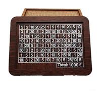 Tirelire en bois avec compteur de chiffres et double fentes pour pièces de monnaie et billets, encourage l'épargne quotidienne et la discipline financière (1000 marron foncé)