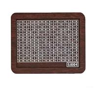 Tirelire en bois avec compteur de chiffres et double fentes pour pièces de monnaie et billets, encourage l'épargne quotidienne et la discipline financière (5000 marron foncé)