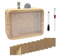 Tirelire en bois avec compteur Réutilisable Objectif d’épargne 1 000 2 000 3 000 5 000 10 000 euros Pour adultes et enfants