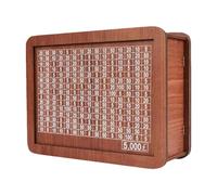 Tirelire en Bois avec Compteur | Tirelire avec Objectifs Et Chiffres D'épargne Banque d'argent Rangement d'argent, Tireliure Coffre Cash Box Boîte Réutilisable, Tiroir-Caisse pour Adultes Enfant