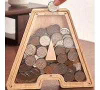 Tirelire en bois en forme d'alphabet, cadeau d'anniversaire et de la Saint-Valentin amusant 1 boîte de rangement blanche transparente,Lettre L,La lettre E,Lettre K,Lettre M,La lettre Z [Version Premiu