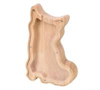 Tirelire en bois naturel en forme d'animal pour enfants pour enseigner la responsabilité financière aux enfants (chien)