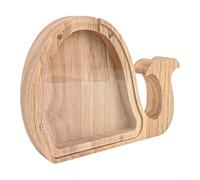 Tirelire en bois naturel en forme d'animal pour enfants pour enseigner la responsabilité financière aux enfants (baleine)