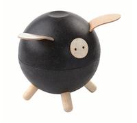 Tirelire en bois noir